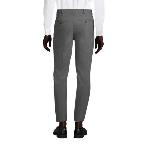 School Uniform Men's Washable Wool Tailored Plain Front Trousers