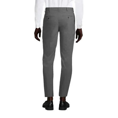 School Uniform Men's Washable Wool Tailored Plain Front Trousers