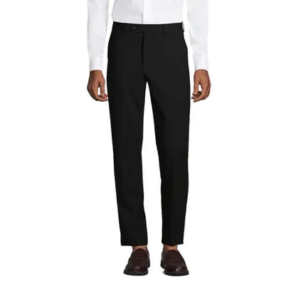 School Uniform Men's Washable Wool Tailored Plain Front Trousers