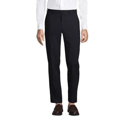 School Uniform Men's Washable Wool Tailored Plain Front Trousers