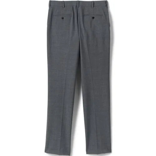 School Uniform Men's Washable Wool Tailored Plain Front Trousers
