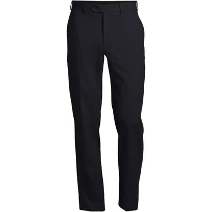 School Uniform Men's Washable Wool Tailored Plain Front Trousers