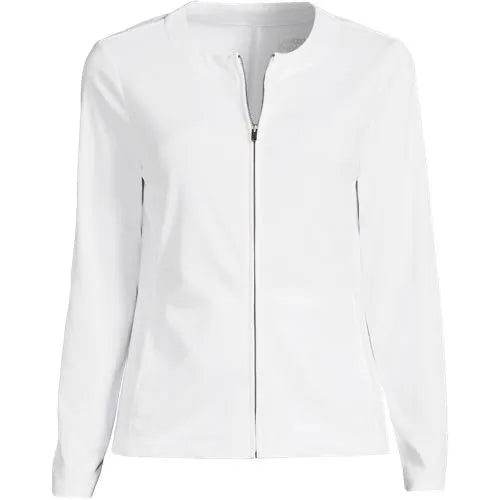 School Uniform Women's Cotton Polyester Zip Crew Cardigan