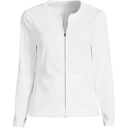 School Uniform Women's Cotton Polyester Zip Crew Cardigan
