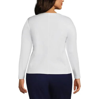 School Uniform Women's Cotton Polyester Zip Crew Cardigan