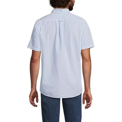 Men's Short Sleeve Seersucker Shirt