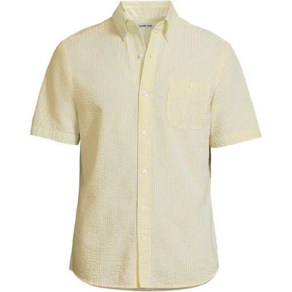 Men's Short Sleeve Seersucker Shirt