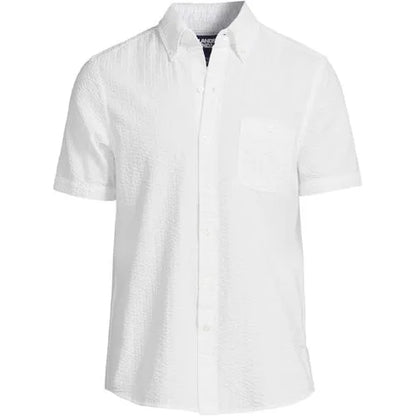 Men's Short Sleeve Seersucker Shirt
