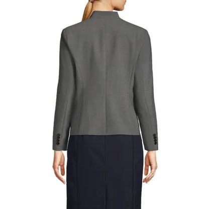 Women's Washable Wool Collarless Blazer