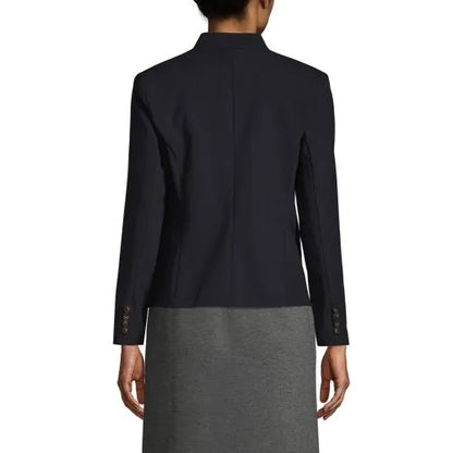 Women's Washable Wool Collarless Blazer