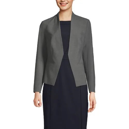Women's Washable Wool Collarless Blazer