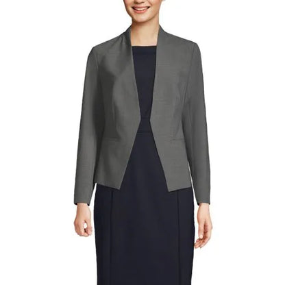 Women's Washable Wool Collarless Blazer