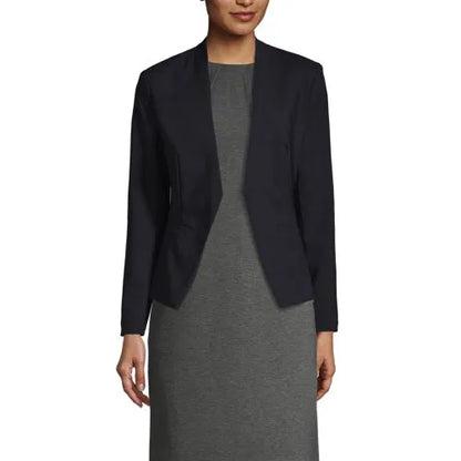Women's Washable Wool Collarless Blazer