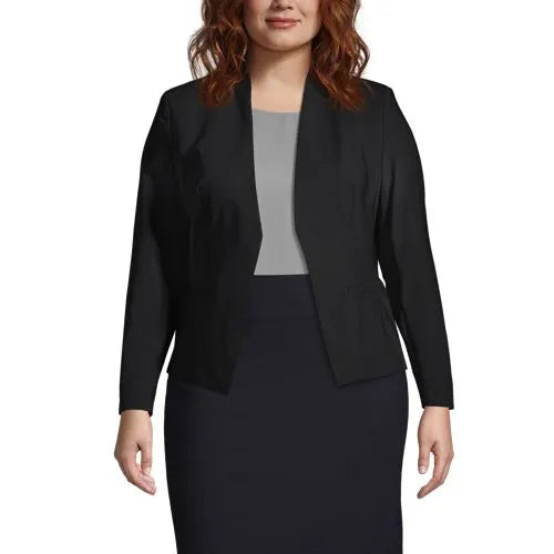 Women's Washable Wool Collarless Blazer