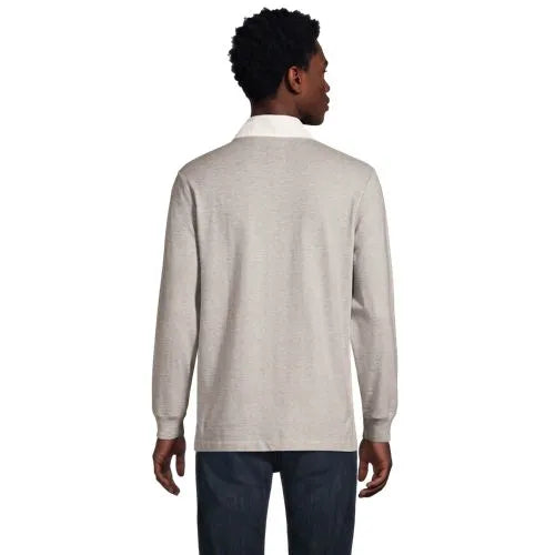Men's Long Sleeve Stripe Rugby Shirt