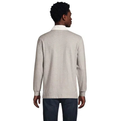 Men's Long Sleeve Stripe Rugby Shirt
