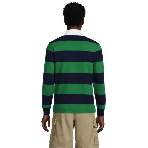 Men's Long Sleeve Stripe Rugby Shirt