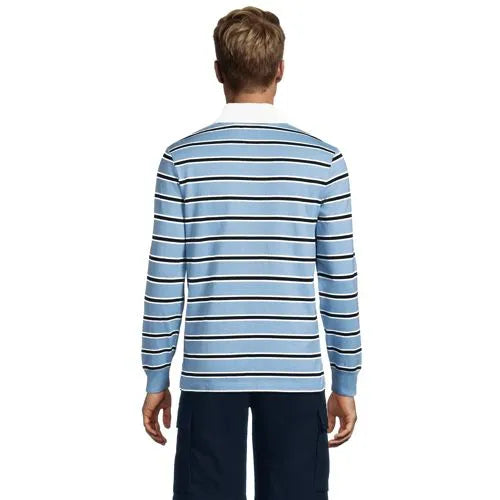 Men's Long Sleeve Stripe Rugby Shirt