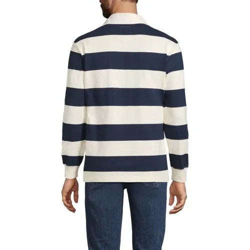 Men's Long Sleeve Stripe Rugby Shirt
