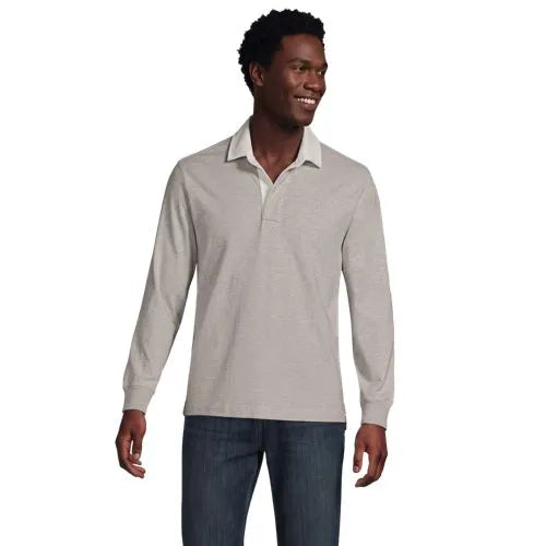 Men's Long Sleeve Stripe Rugby Shirt