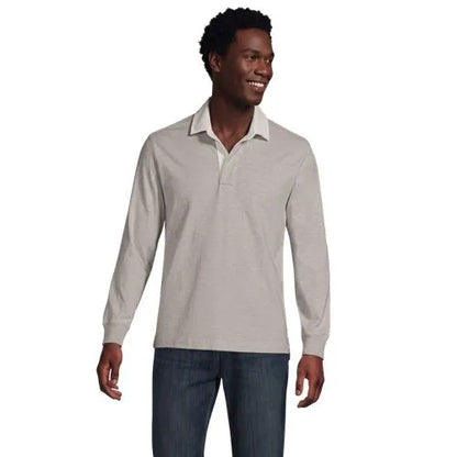 Men's Long Sleeve Stripe Rugby Shirt