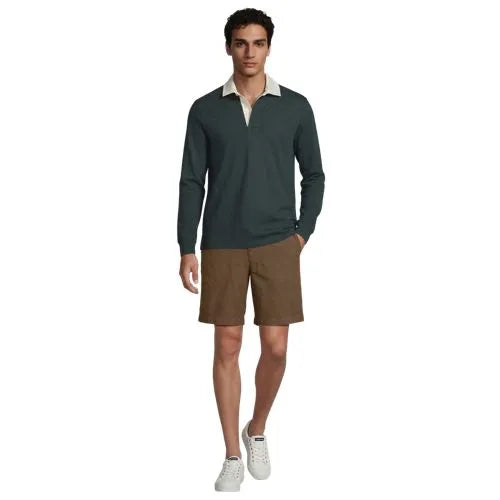 Men's Long Sleeve Stripe Rugby Shirt