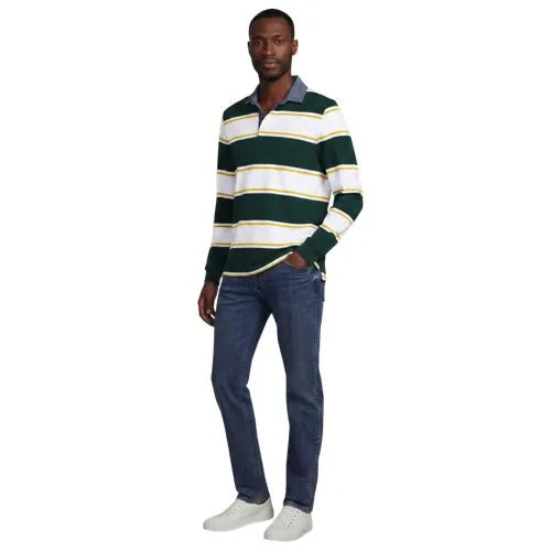 Men's Long Sleeve Stripe Rugby Shirt