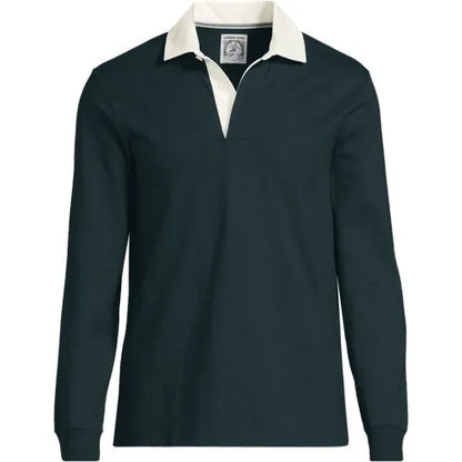 Men's Long Sleeve Stripe Rugby Shirt