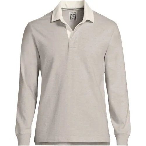 Men's Long Sleeve Stripe Rugby Shirt