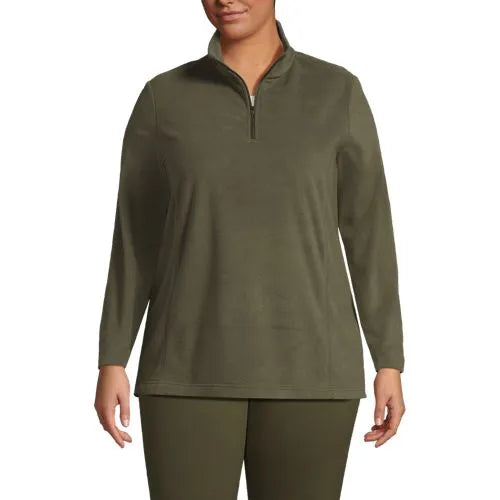 Plus Size Anyweather Fleece Quarter Zip Pullover