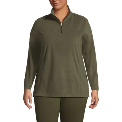 Plus Size Anyweather Fleece Quarter Zip Pullover