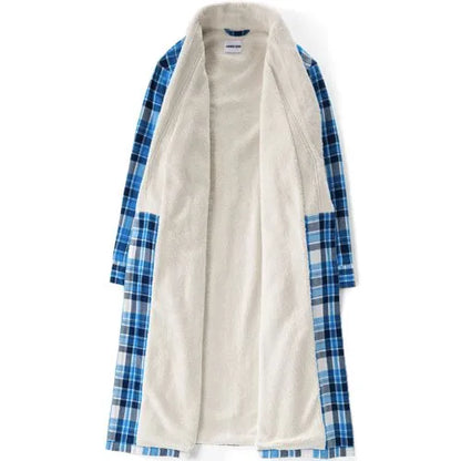 Men's Sherpa Fleece Lined Flannel Robe