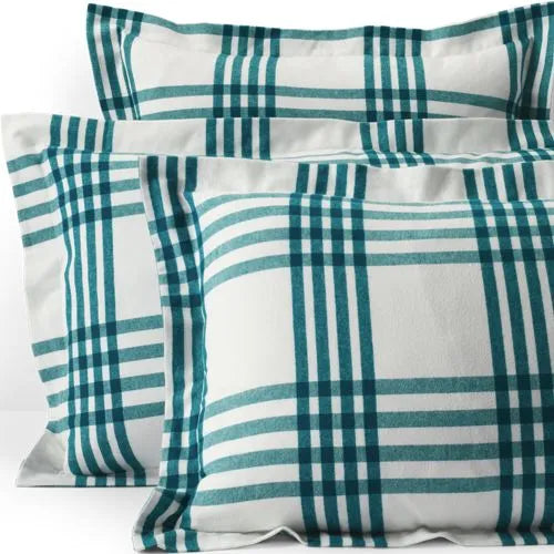 Comfy Super Soft Cotton Flannel Plaid Pillow Sham - 5oz
