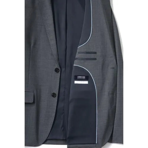Men's Washable Wool 2 Button Tailored Fit Suit Jacket