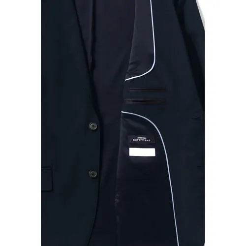 Men's Washable Wool 2 Button Tailored Fit Suit Jacket