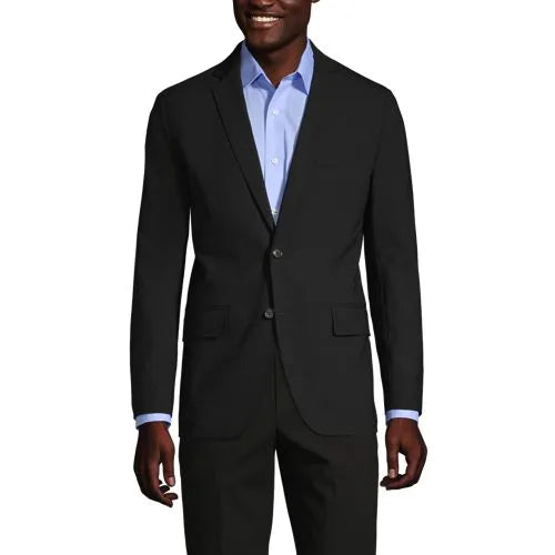 Men's Washable Wool 2 Button Tailored Fit Suit Jacket