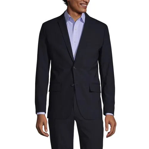 Men's Washable Wool 2 Button Tailored Fit Suit Jacket