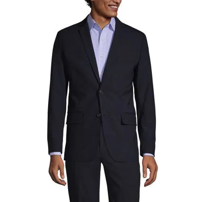 Men's Washable Wool 2 Button Tailored Fit Suit Jacket