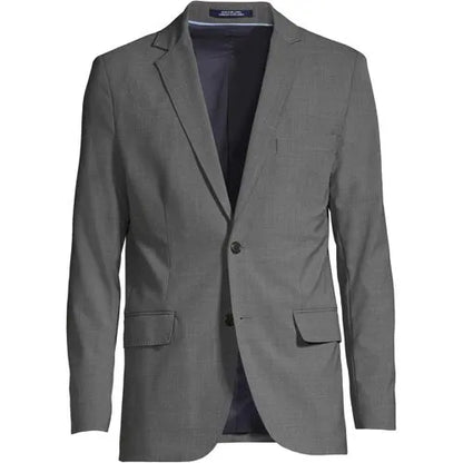 Men's Washable Wool 2 Button Tailored Fit Suit Jacket