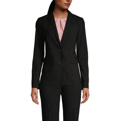 School Uniform Women's Washable Wool Two Button Traditional Blazer