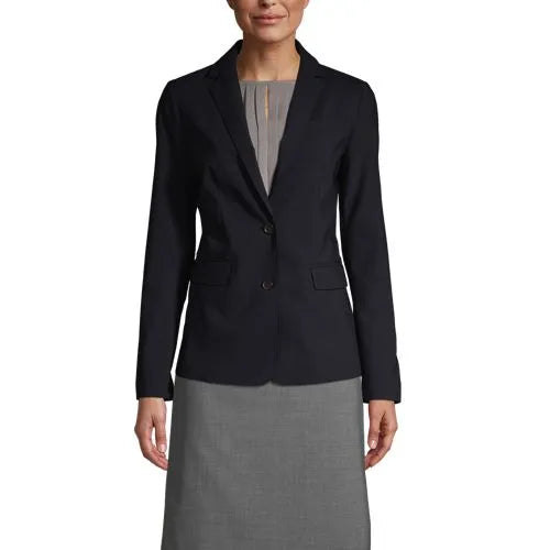 School Uniform Women's Washable Wool Two Button Traditional Blazer