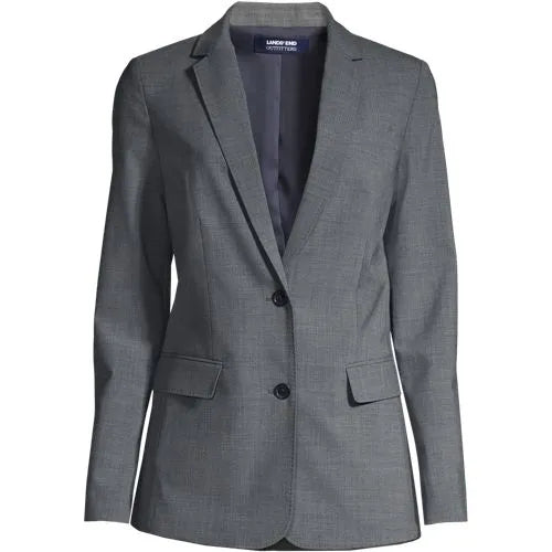 School Uniform Women's Washable Wool Two Button Traditional Blazer