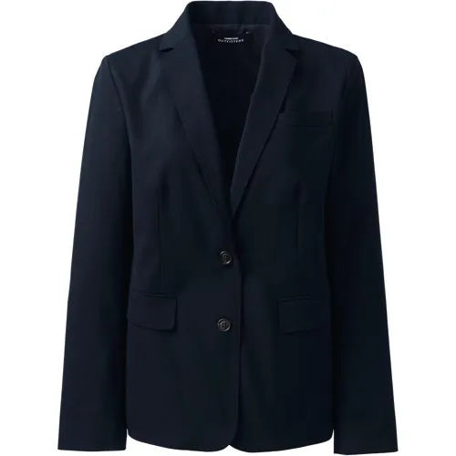 School Uniform Women's Washable Wool Two Button Traditional Blazer