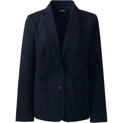 School Uniform Women's Washable Wool Two Button Traditional Blazer