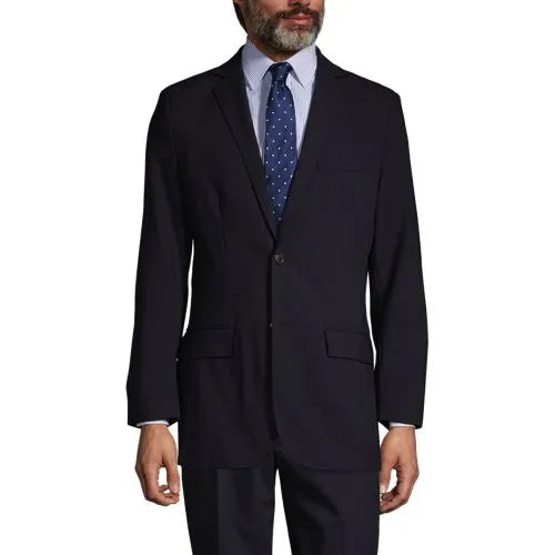 Men's Washable Wool 2 Button Traditional Fit Suit Jacket