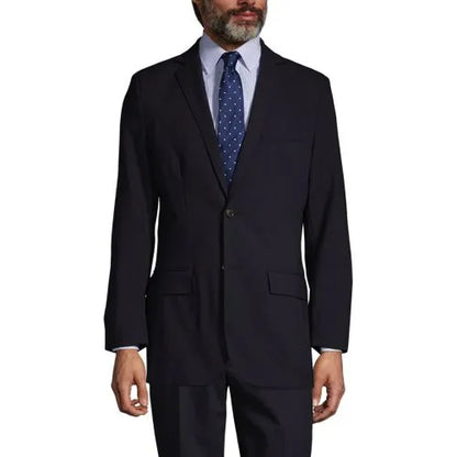 Men's Washable Wool 2 Button Traditional Fit Suit Jacket