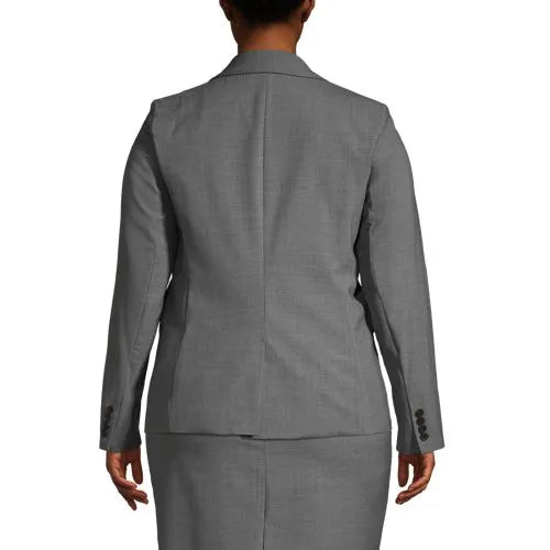 School Uniform Women's Washable Wool Two Button Traditional Blazer