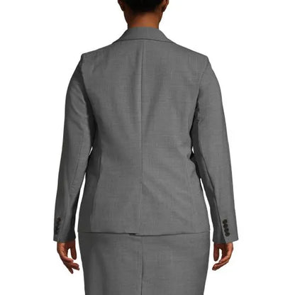 School Uniform Women's Washable Wool Two Button Traditional Blazer
