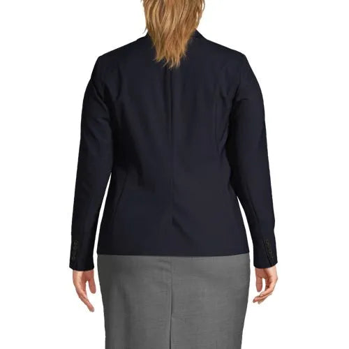 School Uniform Women's Washable Wool Two Button Traditional Blazer