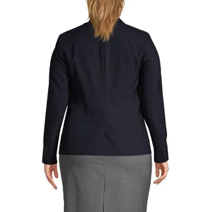 School Uniform Women's Washable Wool Two Button Traditional Blazer